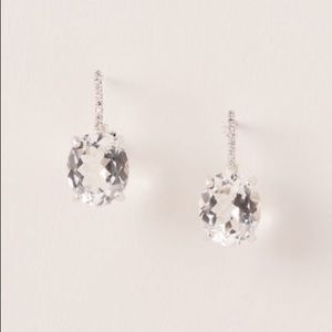 BHLDN Sherwood Silver Quartz Earrings